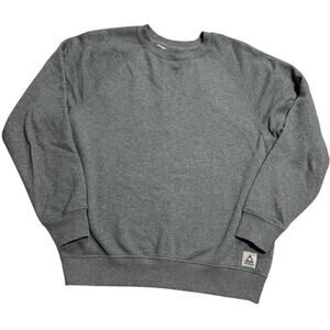 Passenger Heritage Recycled Cotton Sweatshirt Crew Neck Pullover Mens Small Gray